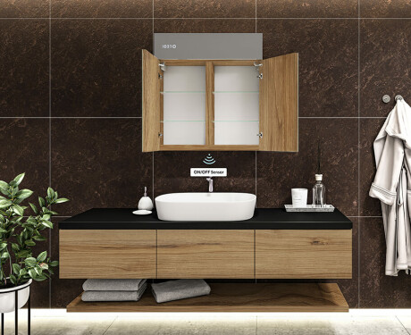 Dulap cu oglinda LED - L02 Emily 66,5 x 72cm #8