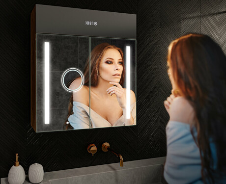 Dulap cu oglinda LED - L02 Emily 66,5 x 72cm #9