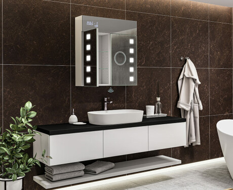 Dulap cu oglinda LED - L03 Emily 66,5 x 72cm #11