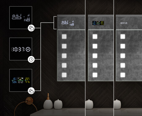 Dulap cu oglinda LED - L03 Emily 66,5 x 72cm #4