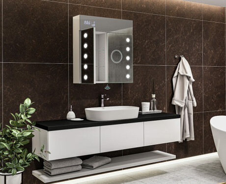 Dulap cu oglinda LED - L06 Emily 66,5 x 72cm #11