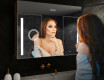Dulap cu oglinda LED - L02 Emily 100 x 72cm #9