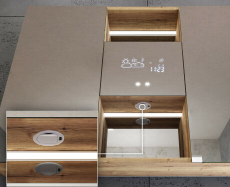 Dulap cu oglinda LED Lisa 100 x 70cm #10