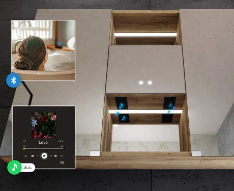 Dulap cu oglinda LED Lisa 100 x 70cm #8