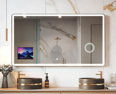 Oglindă LED Modernă Rotunjită cu ramă iPad Displine L141