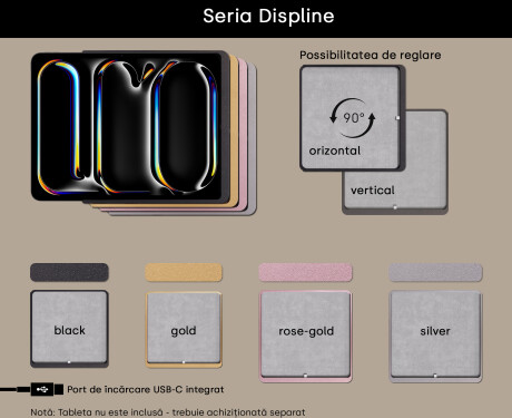 Oglindă LED Modernă Rotunjită cu ramă iPad Displine L141 #2