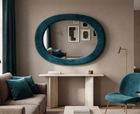 Oglindă tapițată modernă pentru living - Velora Luna #6