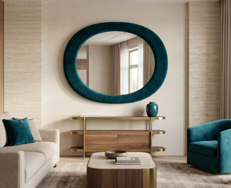 Oglindă tapițată modernă pentru living - Velora Luna #7