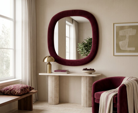 Oglindă tapițată de designer - Velora Arco #3
