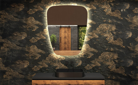 Oglinzi pentru baie cu LED în formă neregulată Z221