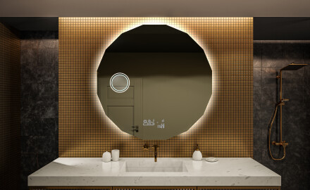 Oglindă rotundă de baie cu iluminare LED113