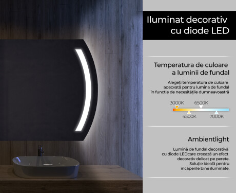 Oglinda moderna baie cu LED L67 #4
