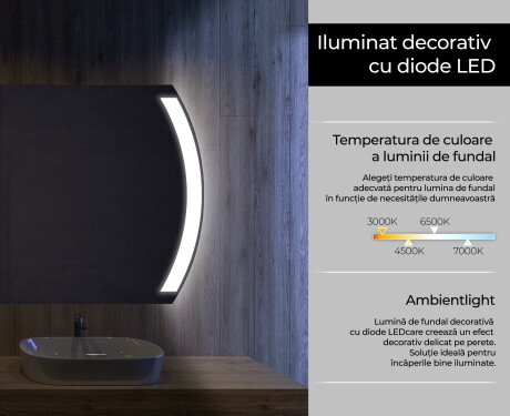 Oglinda moderna baie cu LED L68 #4