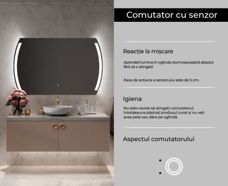 Oglinda moderna baie cu LED L68 #6