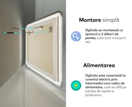 Oglinzi moderne baie cu leduri L141 #10