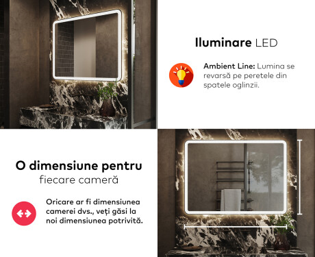 Oglinzi moderne baie cu leduri L141 #5