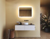 Oglindă de baie rotunjită cu iluminare LED, culoare duală, comutator tactil, saltea încălzitoare #9