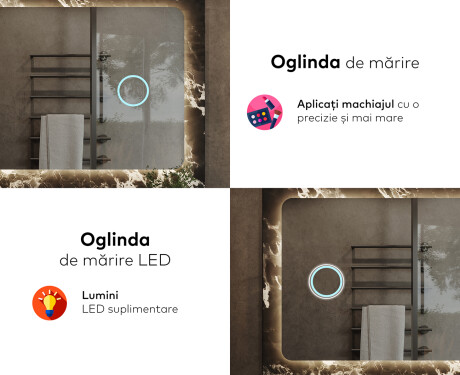Oglinda cu LED baie mari de perete L142 #8