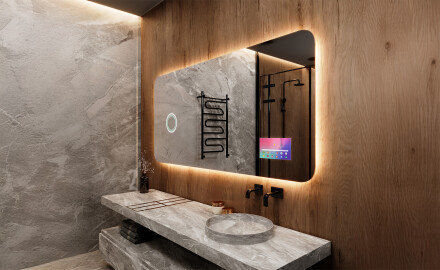 Oglinda cu LED baie mari de perete L142