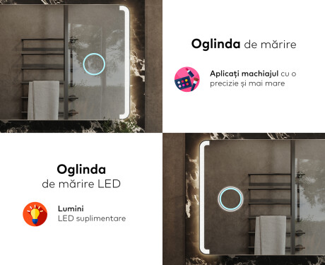Oglinda cu LED baie mari de perete L144 #8